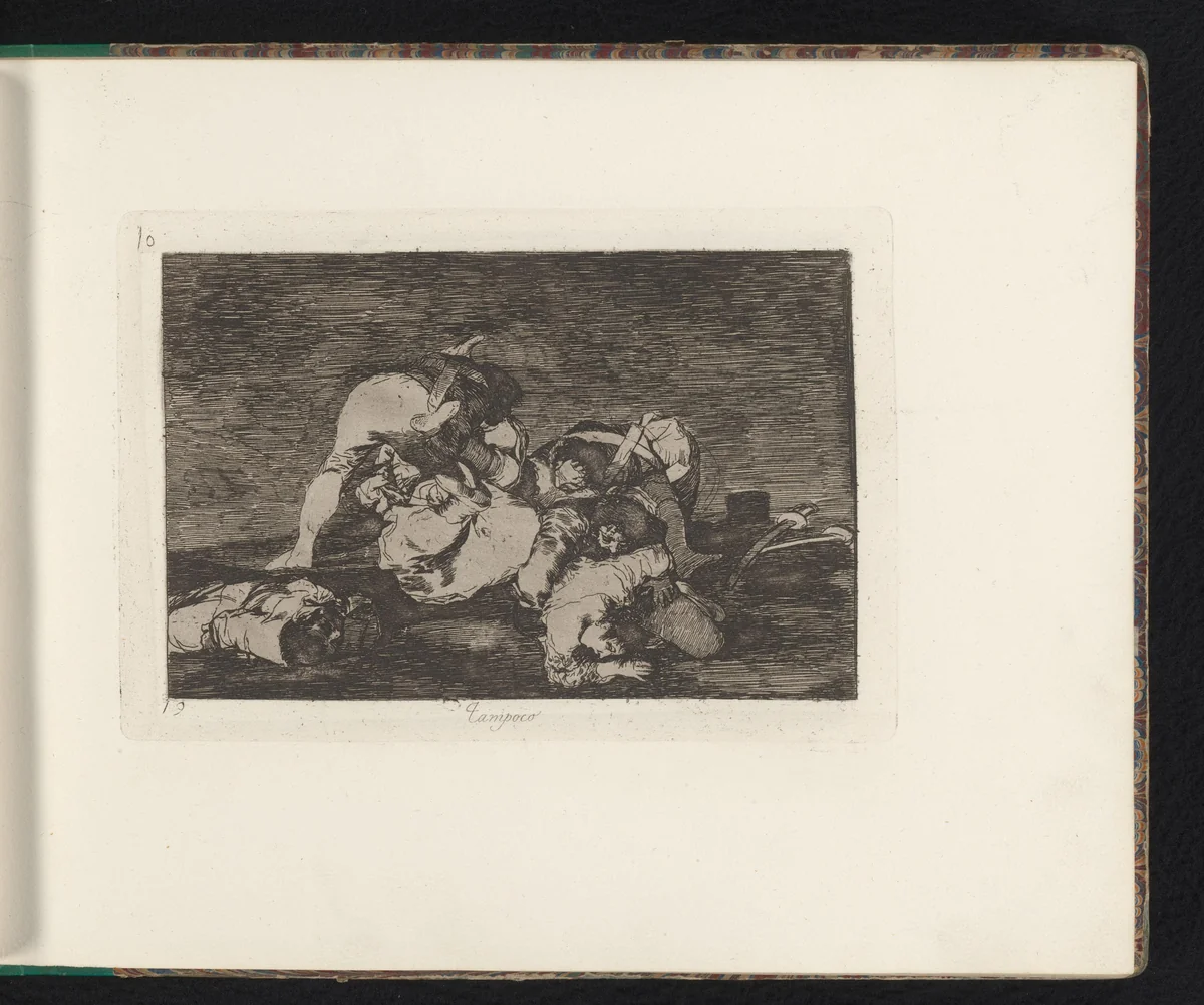 Worsteling tussen soldaten en militie by Francisco de Goya, book, 1810-1820