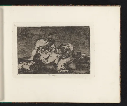 Worsteling tussen soldaten en militie by Francisco de Goya, book, 1810-1820