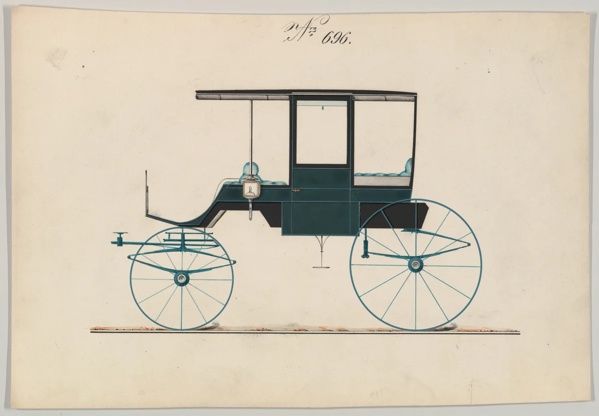 Rockaway #696 by Brewster & Co., drawing, 1865