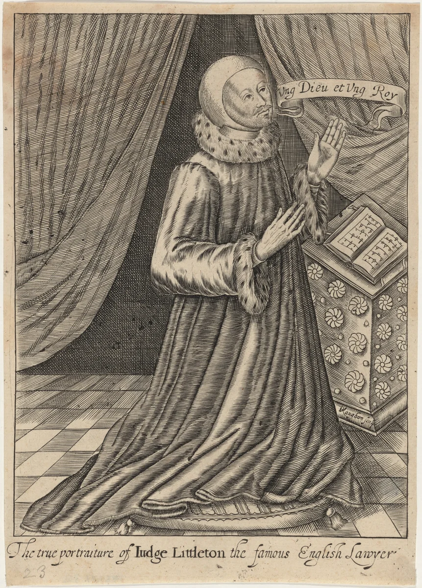 Sir Thomas Lyttleton, Lawyer by Robert Vaughan, print, 1684