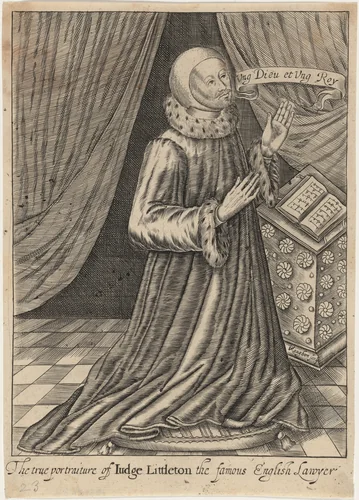 Sir Thomas Lyttleton, Lawyer by Robert Vaughan, print, 1684