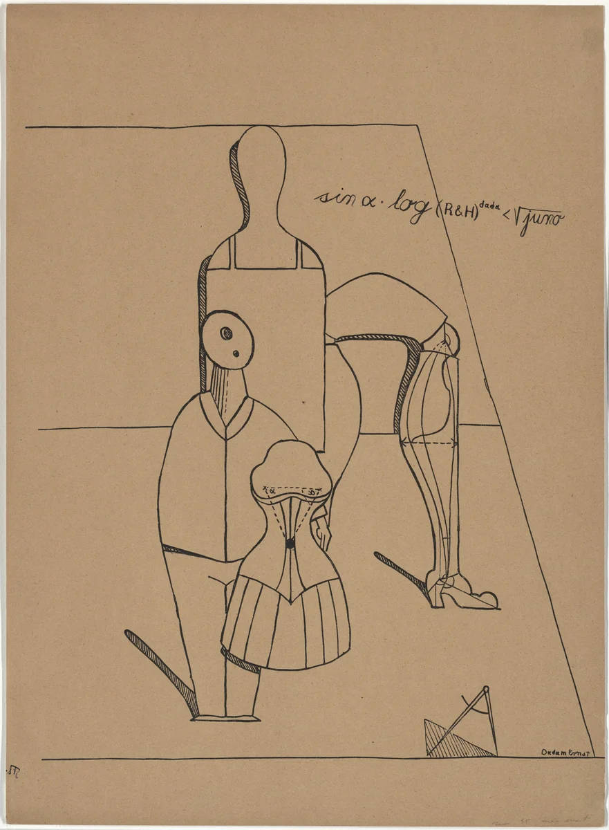 Plate II from Let There Be Fashion, Down With Art (Fiat modes pereat ars) by Max Ernst, print, 1920