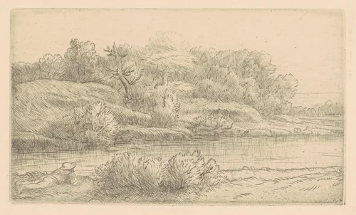 Banks of the Venelle (Bord de la Venelle) by Alphonse Legros, print, 1877-1900