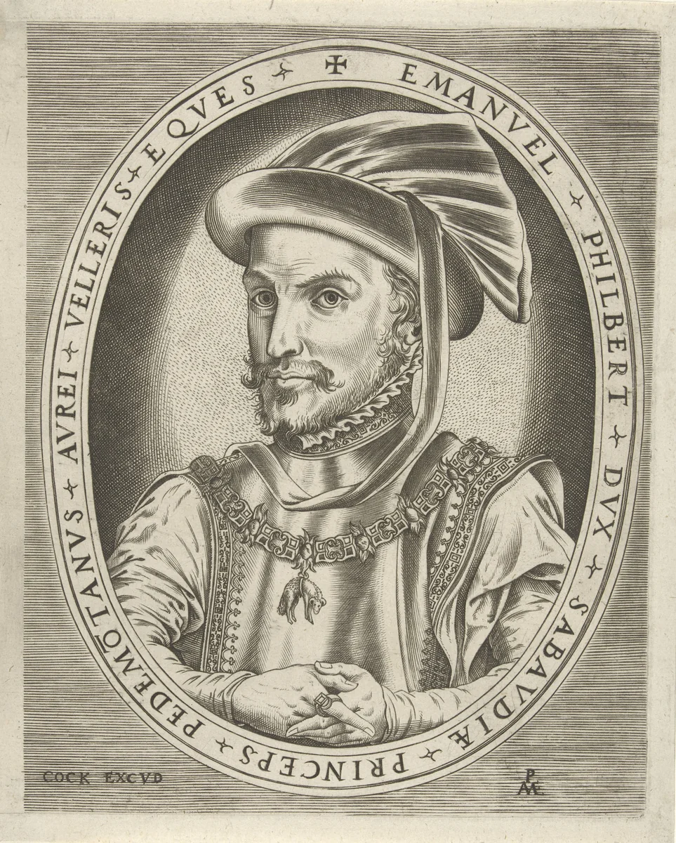 Portret van Emanuel Philibert, hertog van Savoye by Unknown, print, 1540-1570
