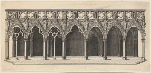 Interior of Strasbourg Cathedral Showing the Choir Screen by Johann Jakob Arhardt, print, 1617