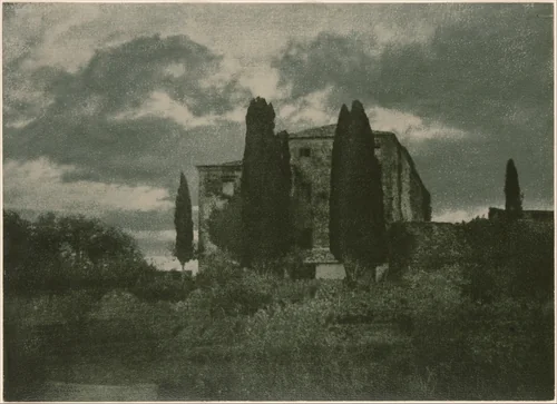 [Italian Villa in Autumn] by Hugo Henneberg, photograph, 1898