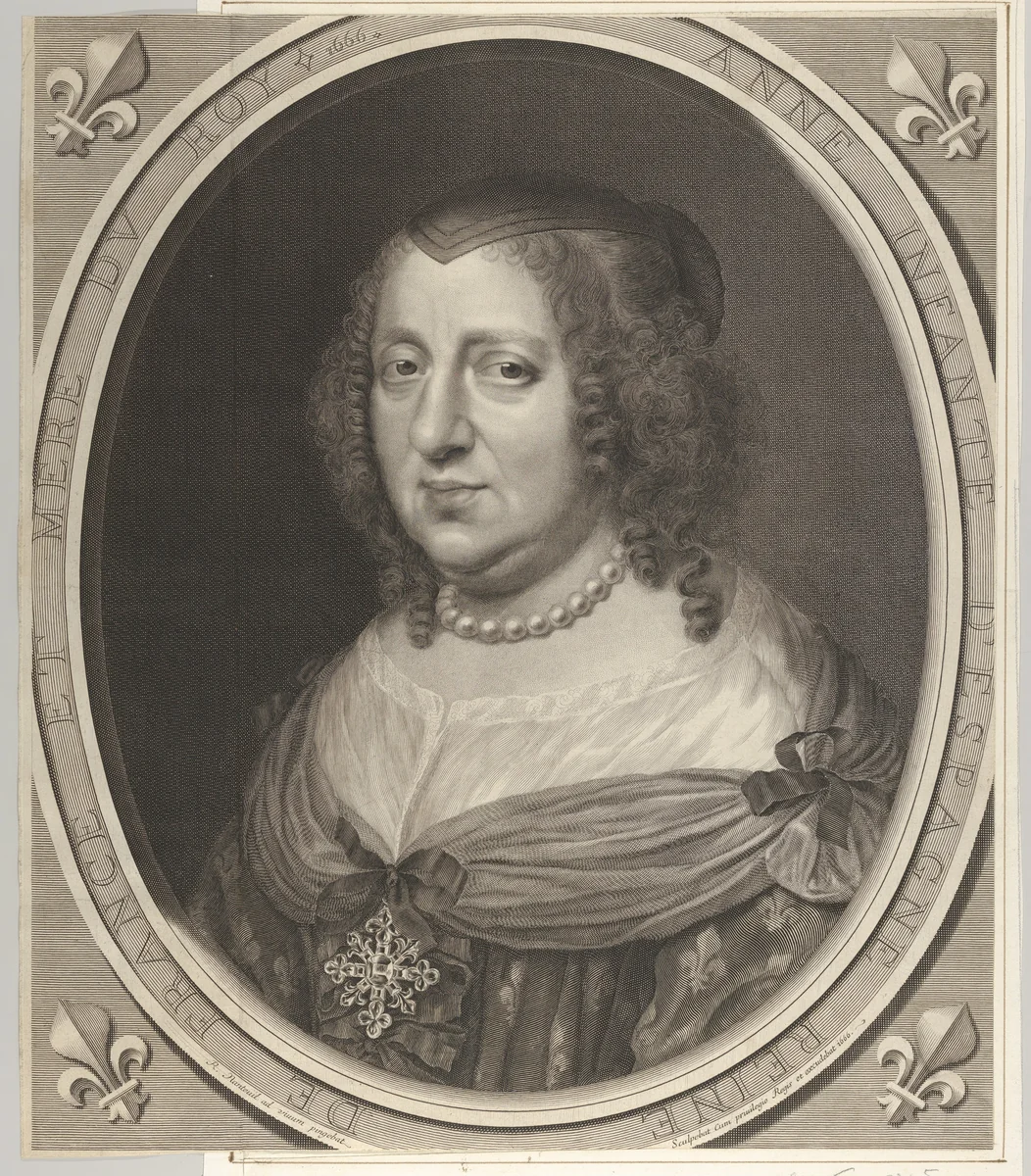 Anne of Austria by Robert Nanteuil, print, 1666