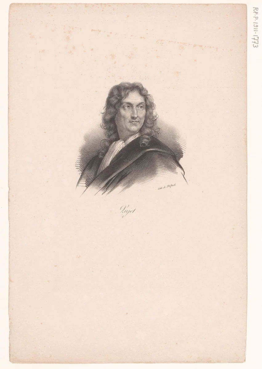 Portret van Pierre Puget by anonymous, print, 1831-1842