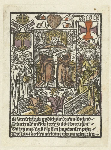 Heilige drie-eenheid by anonymous, print, 1490-1510