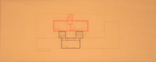 Bank and Office Building Project, Stuttgart, Germany, Plan of safe by Ludwig Mies van der Rohe, architecture, 1928