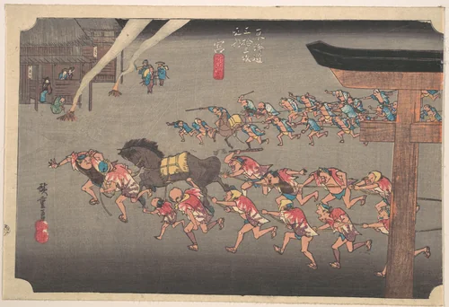 Miya, Atsuta Shin Ji by Utagawa Hiroshige (歌川広重), print, 1824-1844