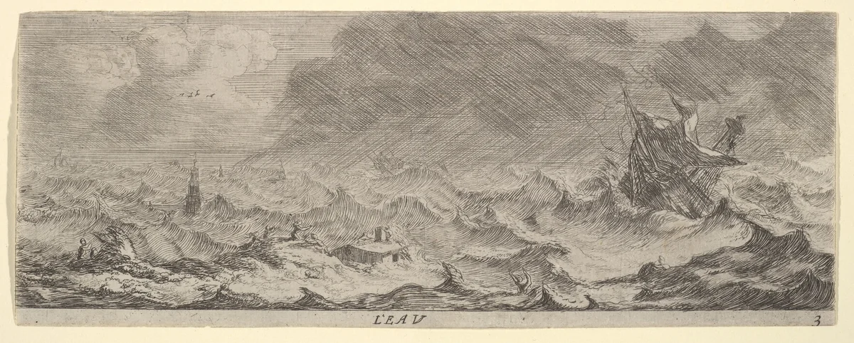 L'Eau, from The Elements by Reinier Nooms, print, 1635-1670