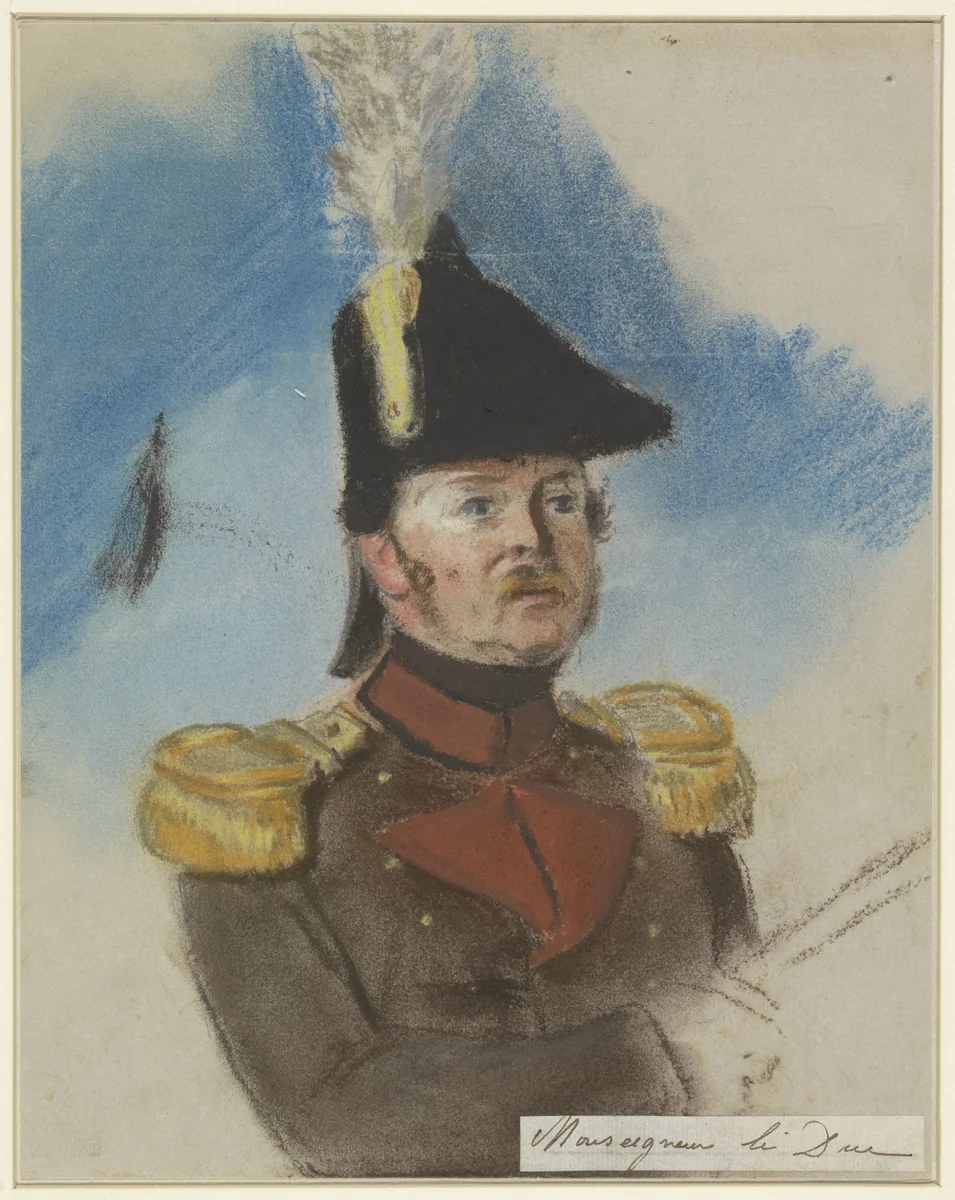 Portret van Bernard, hertog van Saksen-Weimar by Jacob Joseph Eeckhout, drawing, 1803-1861