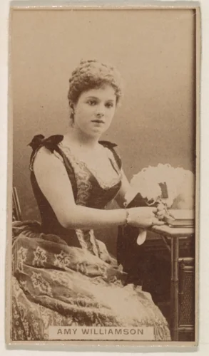 Amy Williamson, from the Actresses series (N245) issued by Kinney Brothers to promote Sweet Caporal Cigarettes by Kinney Brothers Tobacco Company, photograph, 1890