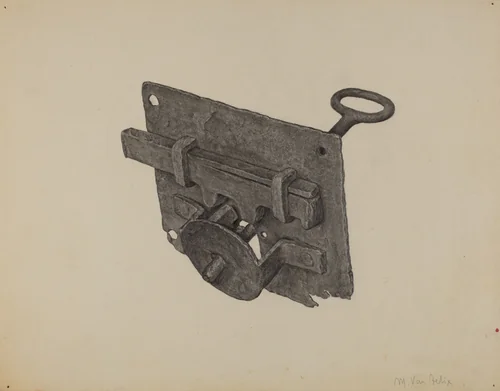 Lock and Key by Maurice Van Felix, index of american design, 1938
