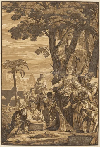 The Finding of Moses by John Baptist Jackson, print, 1741