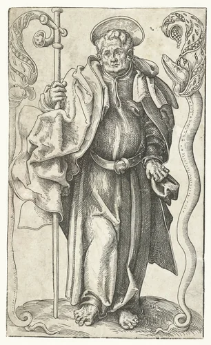 Filippus met kruis en slang by Lucas Cranach, print, 1510-1515