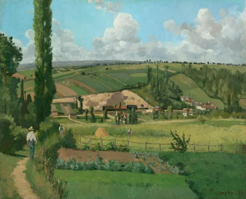 Landscape at Les Pâtis, Pontoise by Camille Pissarro, painting, 1868