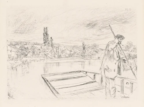 The Punt by James McNeill Whistler, print, 1861