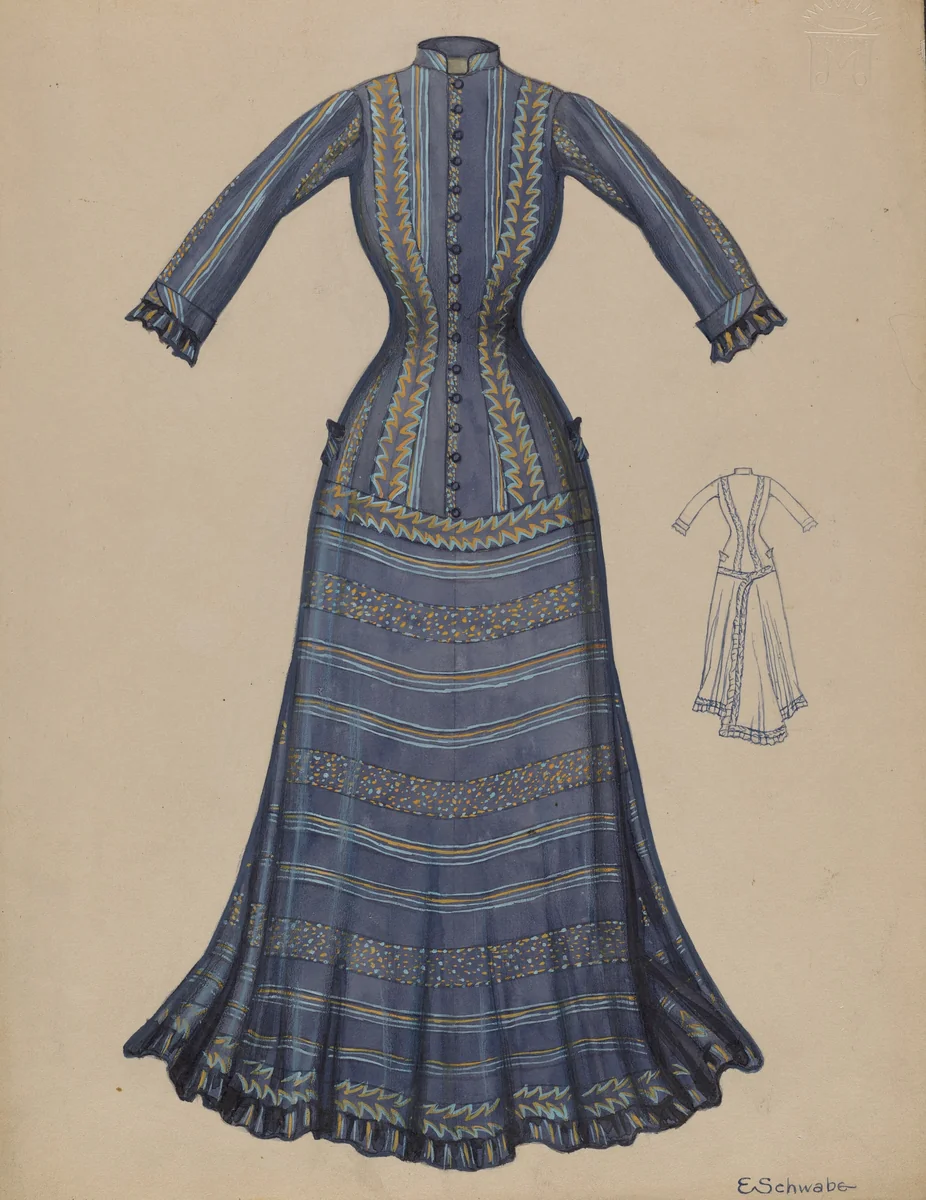 Dress by Erwin Schwabe, index of american design, 1936