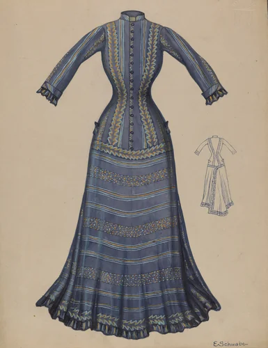 Dress by Erwin Schwabe, index of american design, 1936