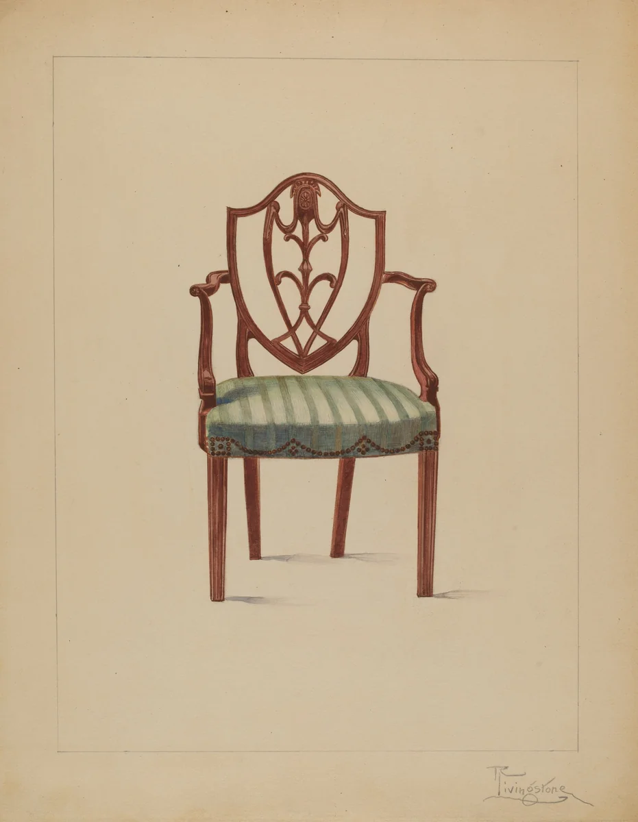 Armchair by Rolland Livingstone, index of american design, 1935-1942