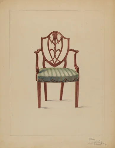 Armchair by Rolland Livingstone, index of american design, 1935-1942