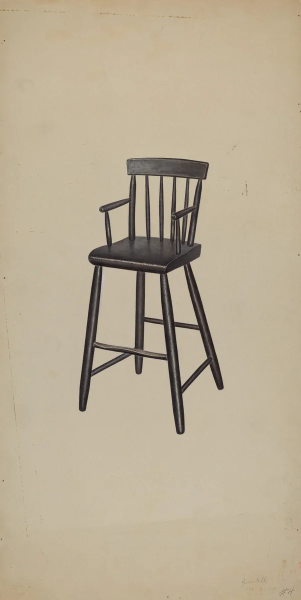 High Chair by Michael Riccitelli, index of american design, 1938