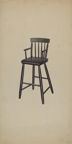 High Chair by Michael Riccitelli, index of american design, 1938