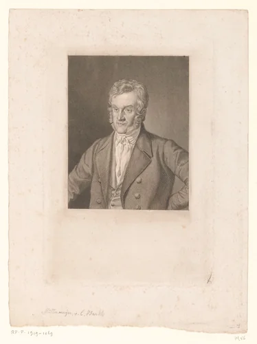 Portret van Karl Joseph Anton Mittermaier by Karl Barth, print, 1828-1853