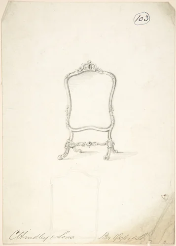 Design for a Standing Frame by Charles Hindley and Sons, drawing, 1841-1884
