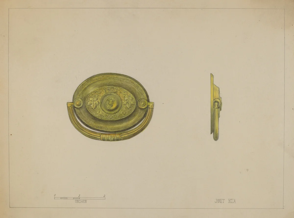 Drawer Pull by Janet Riza, index of american design, 1936