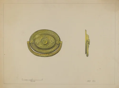 Drawer Pull by Janet Riza, index of american design, 1936