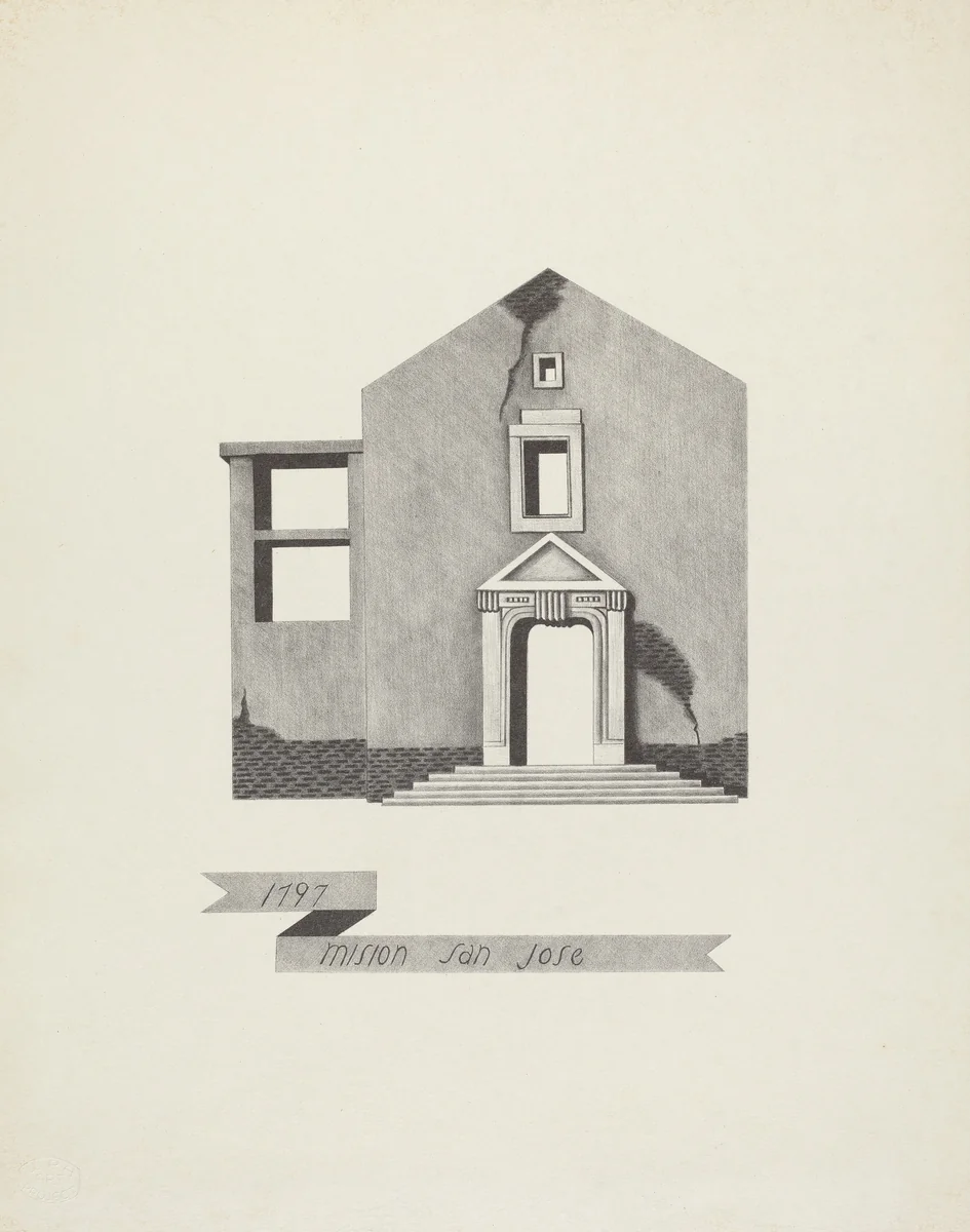 Mision San Jose by James Jones, index of american design, 1935-1942
