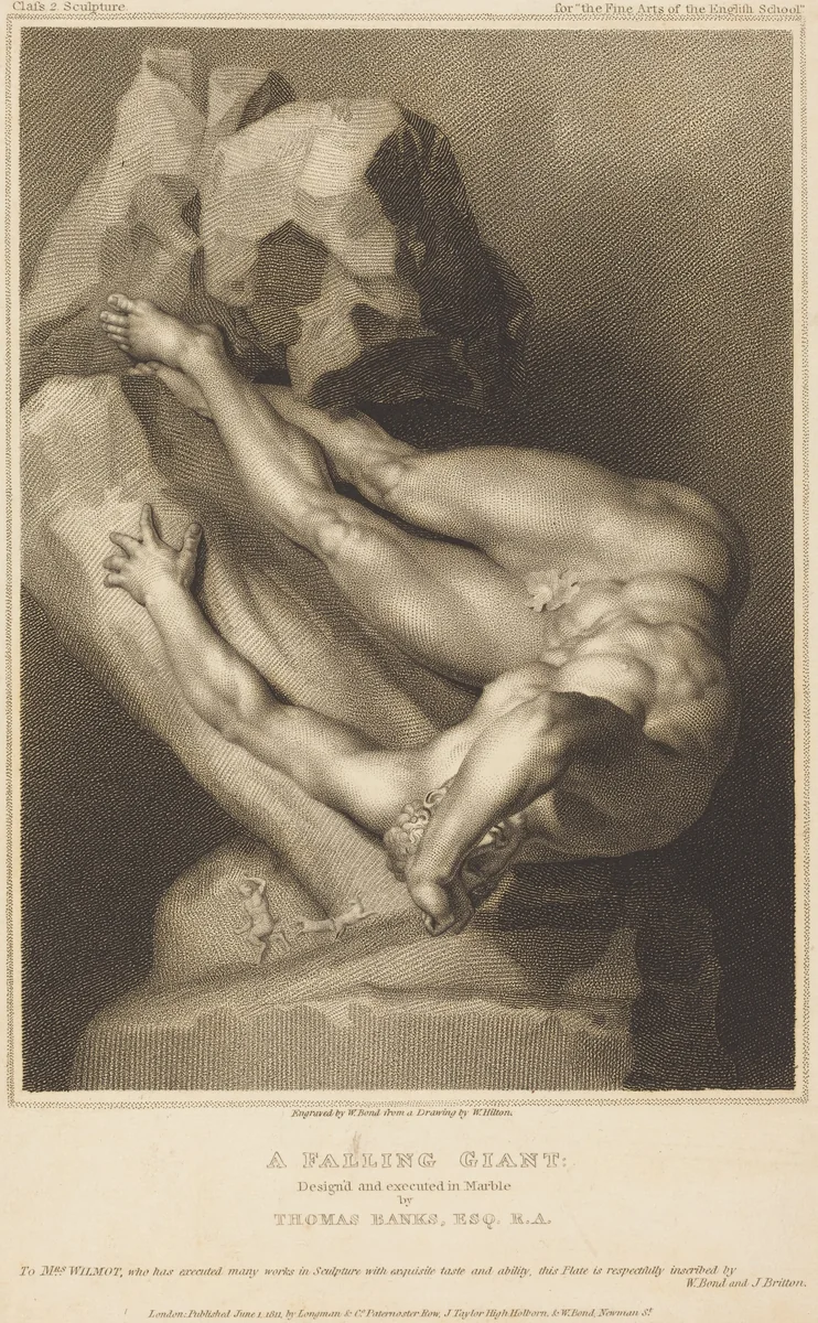 A Falling Giant by William Bond, print, 1811