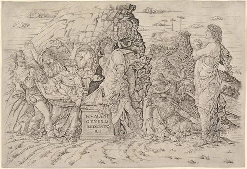 The Entombment by Andrea Mantegna, print, 1465-1475