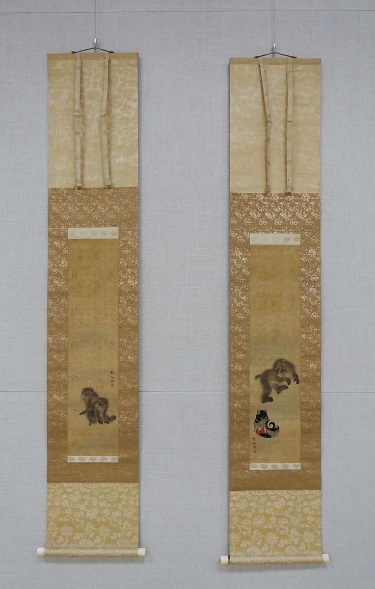 Monkeys at Play by Mori Sosen, painting, 1767-1806