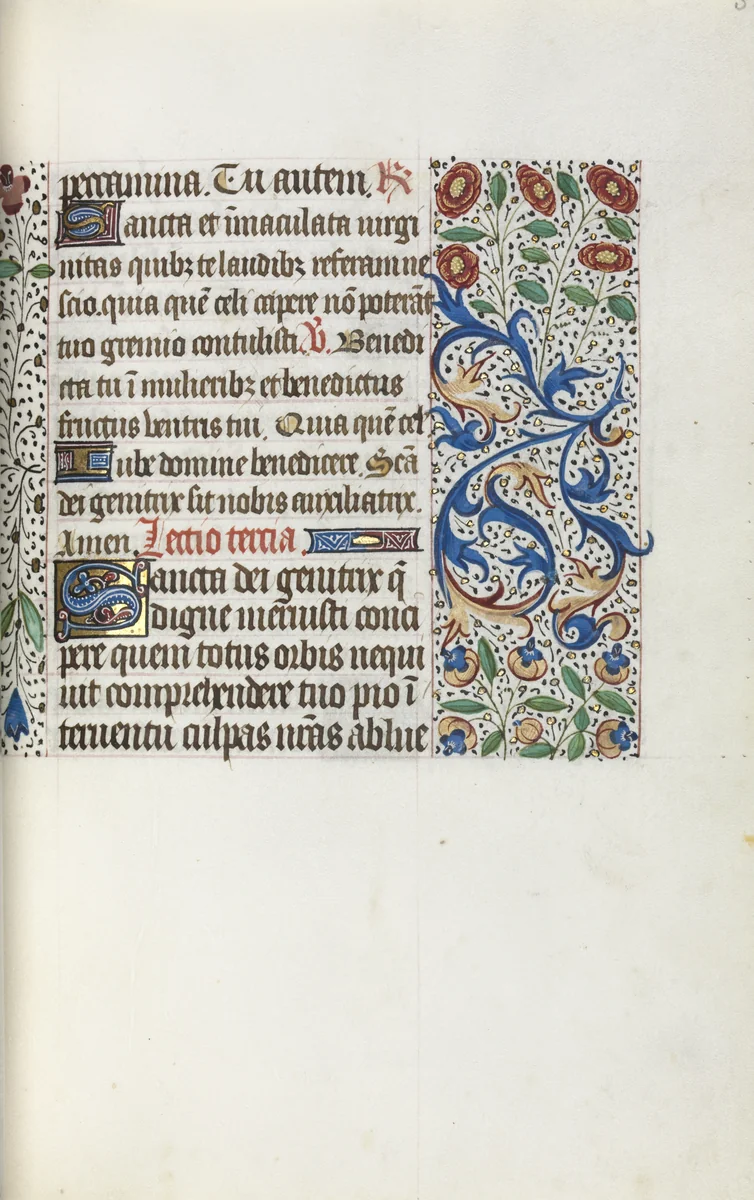 Book of Hours (Use of Rouen): fol. 36r by Master of the Geneva Latini, book, 1465-1475