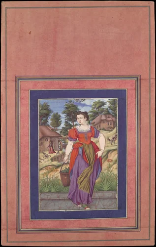 "Summer, from a Series of the Four Seasons", Folio from the Davis Album by Ali Quli Jabbadar, manuscript, 1635-1695