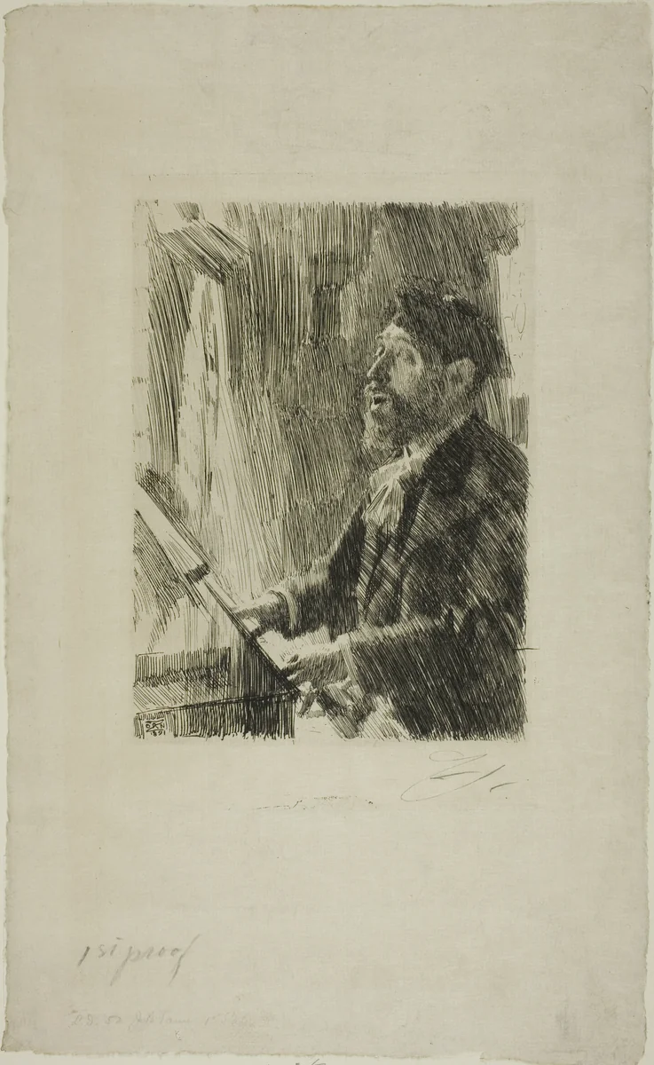 J.B. Faure by Anders Zorn, print, 1891