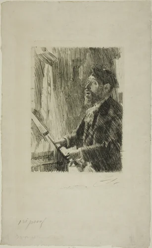 J.B. Faure by Anders Zorn, print, 1891