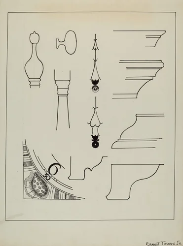 Grandfather Clock by Ernest A. Towers, Jr., index of american design, 1936