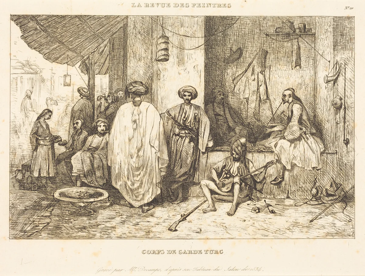 Le Corps de Garde by Alexandre-Gabriel Decamps, print, 1834