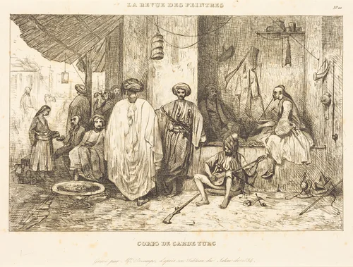 Le Corps de Garde by Alexandre-Gabriel Decamps, print, 1834