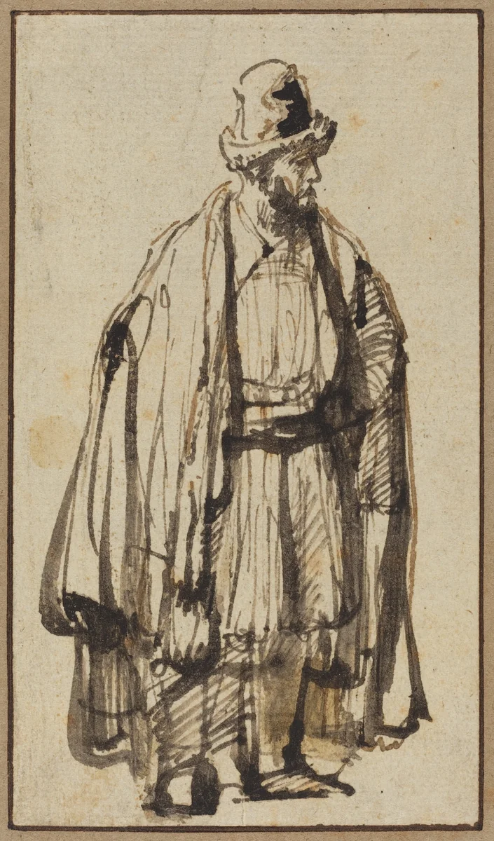 An Oriental by Rembrandt van Rijn, drawing, 1606-1669