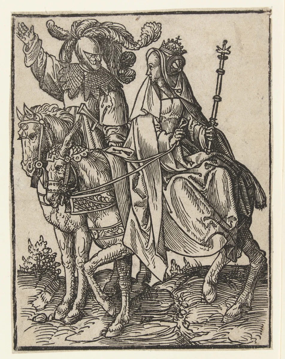 Willem IV en Margaretha by Jacob Cornelisz van Oostsanen, print, 1518