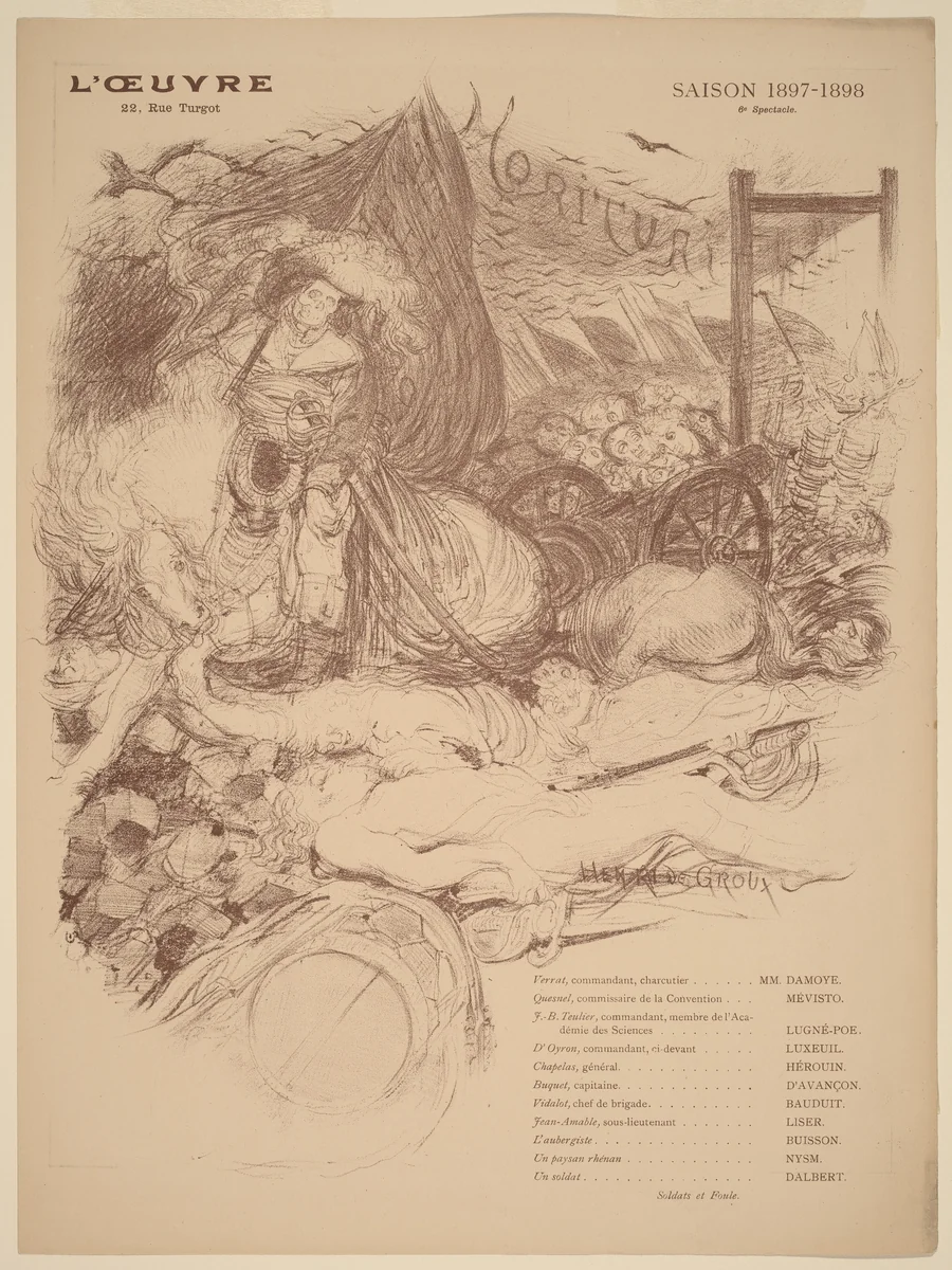 Morituri by Henri De Groux, print, 1898