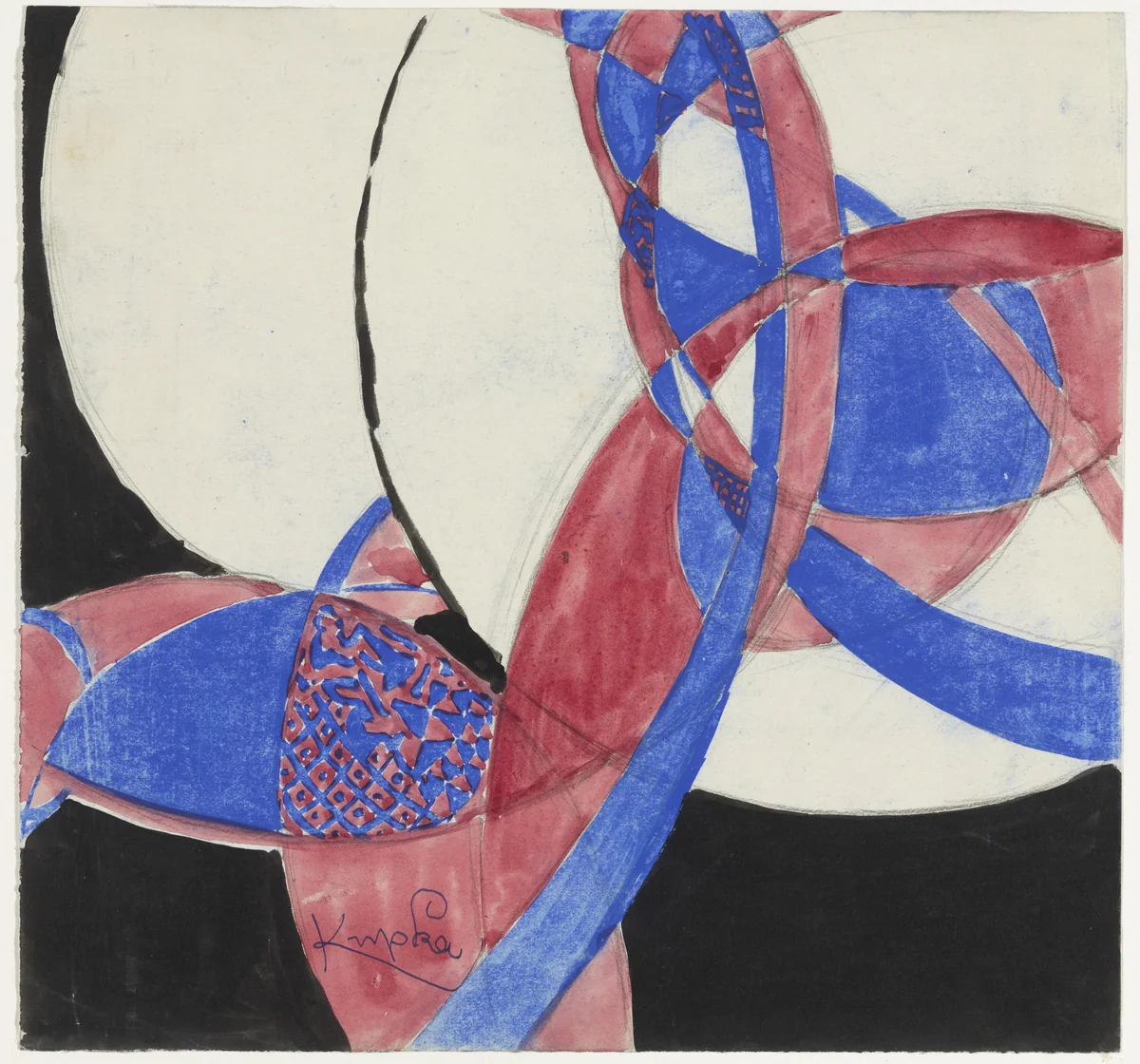 Amorpha: Fugue in Two Colors by František Kupka, drawing, 1912