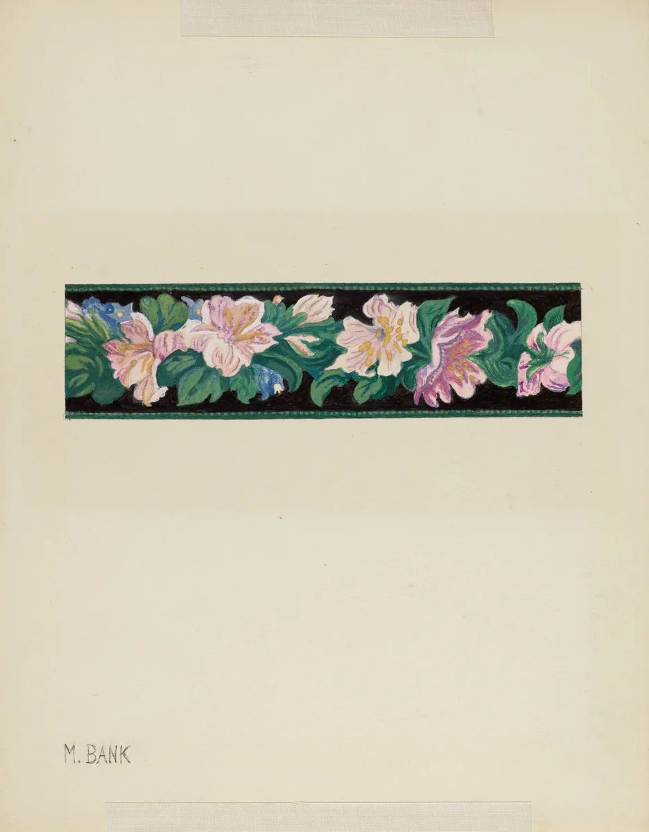 Wallpaper Border by Moses Bank, index of american design, 1939