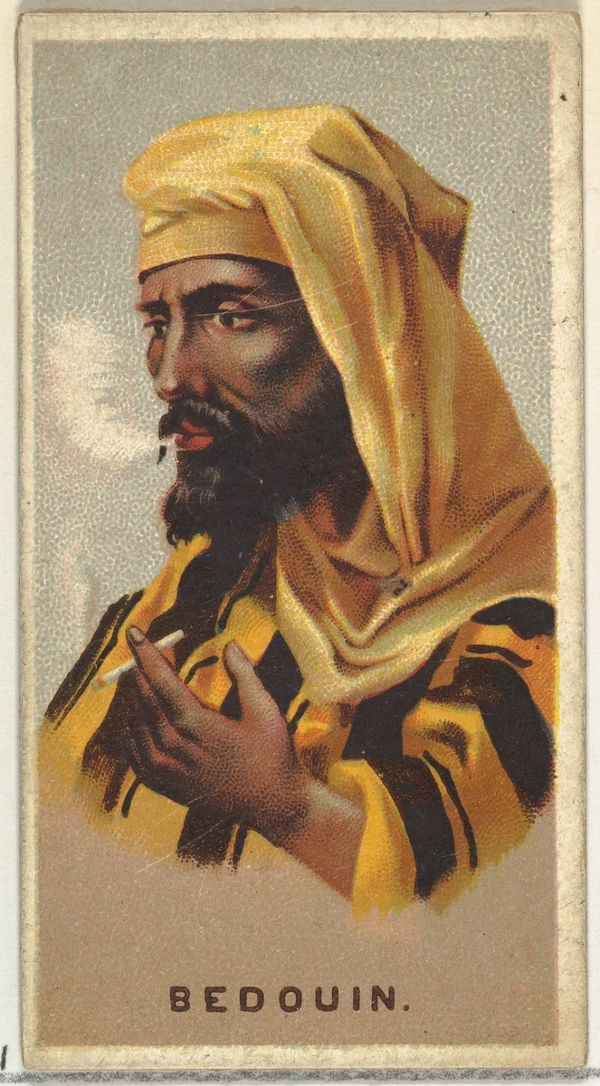 Bedouin, from World's Smokers series (N33) for Allen & Ginter Cigarettes by Allen & Ginter, print, 1888